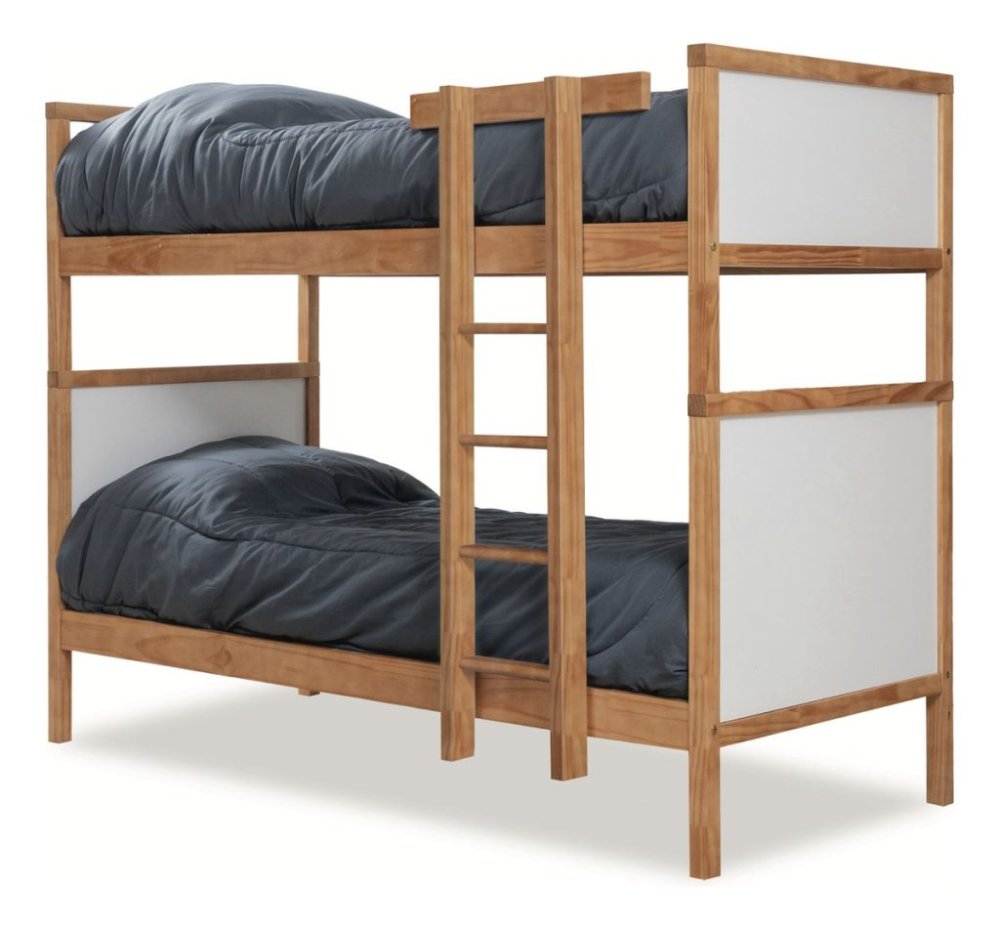 CAMA CUCHETA MIEL BLANCA 80CM 1 PLAZA