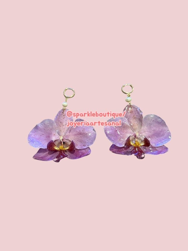 Aretes orquídeas