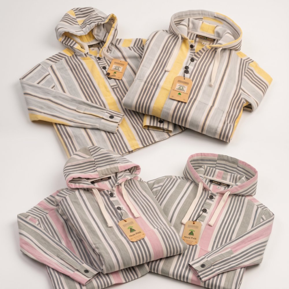 Camisa Manga Larga para Niño con Capucha y Rayas – Estilo Casual y Cómodo