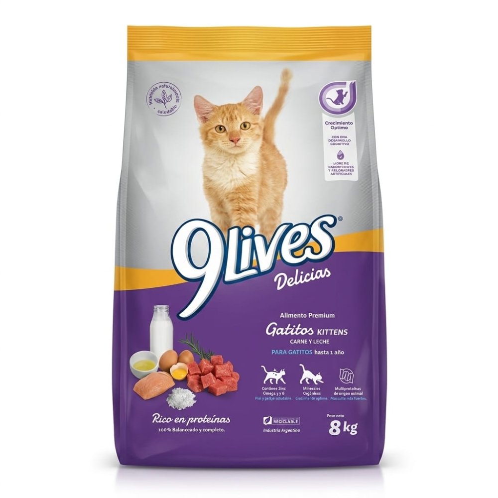 9 Lives Gatito Kitten 8 kg.