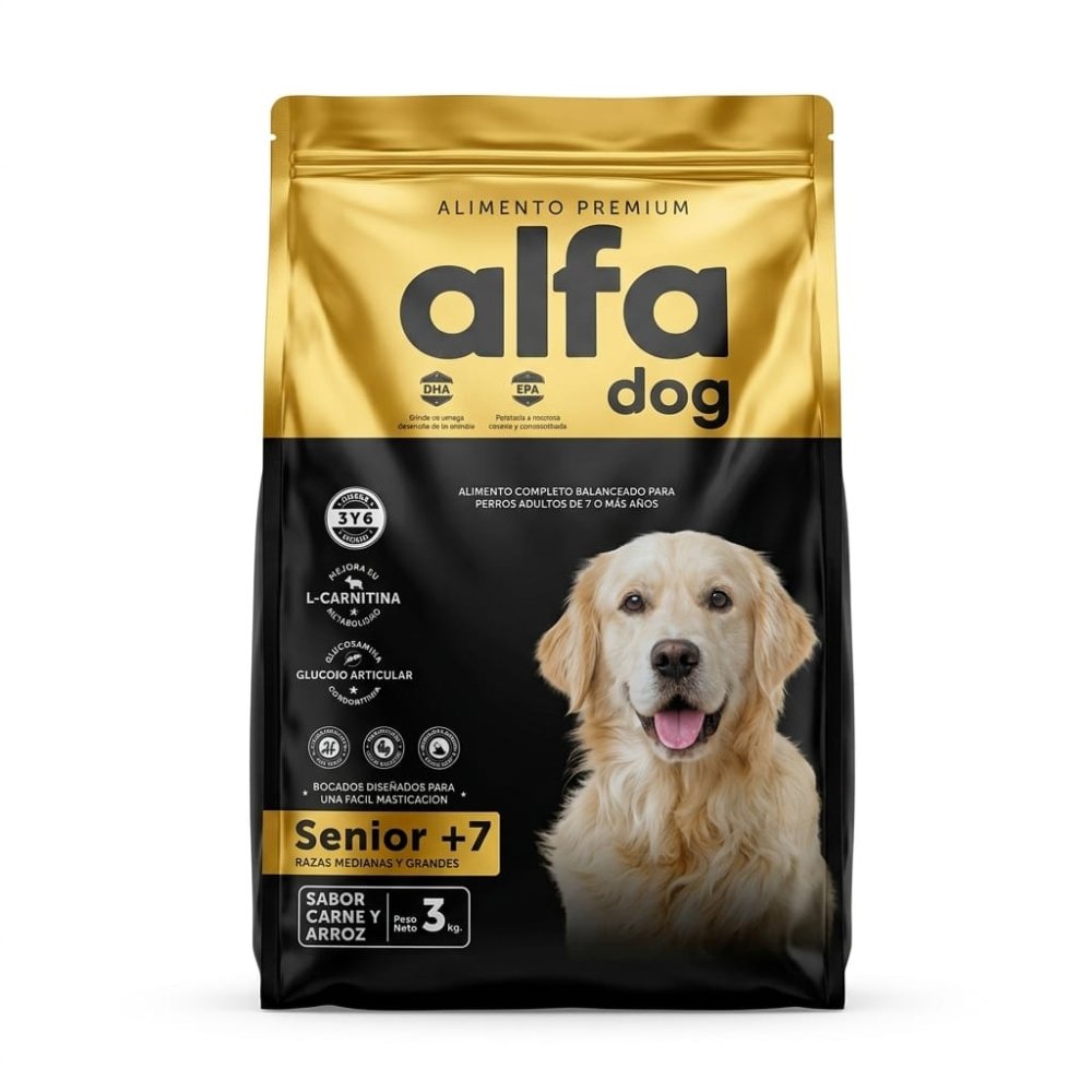 Alfa Dog Senior Raza Med. y Grandes 3 kg