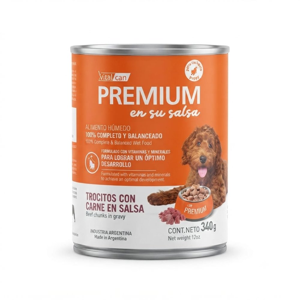 Vitalcan Premium Lata Carne para Cachorros 340g
