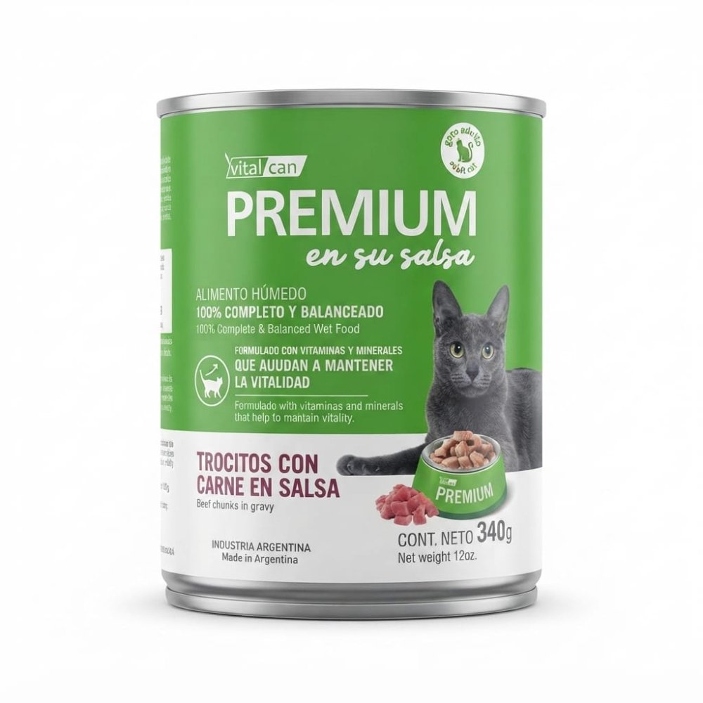 Vitalcan Lata Carne Gatos 340g