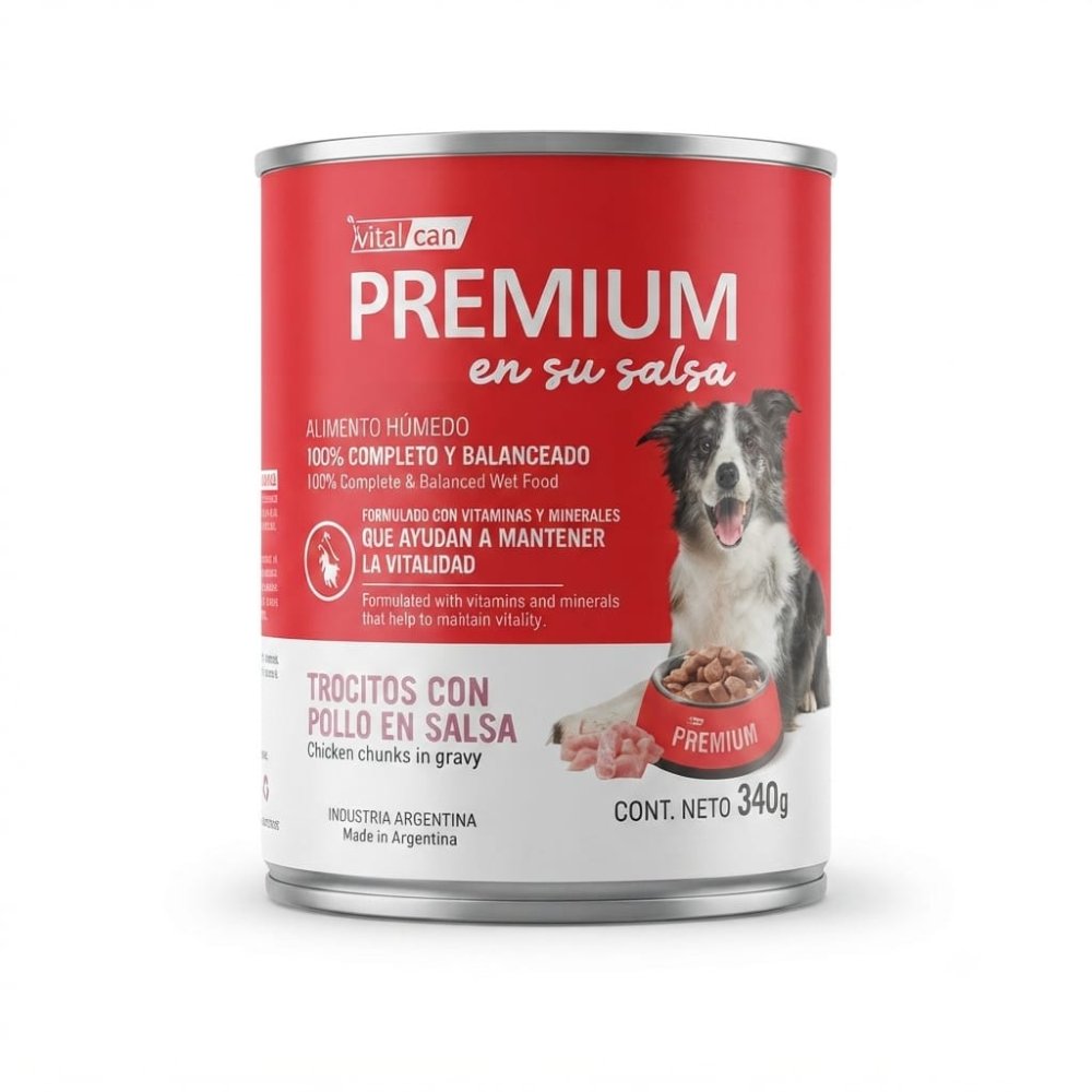 Vitalcan Premium Lata Pollo para Perro Adulto 340g