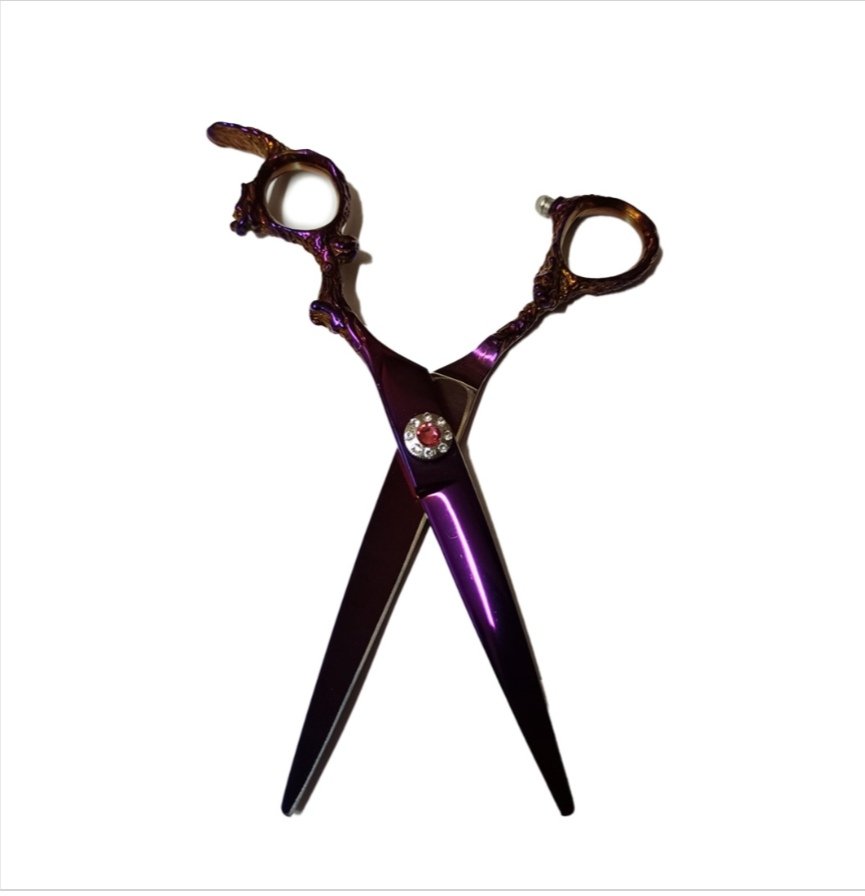 tijera corte tornasolada labrada diamante rosa