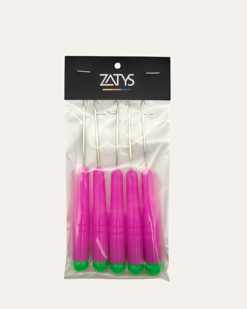 Aguja enhebradora para trenzas cantidad x5