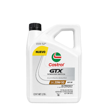 Castrol GTX 20w50 Tecnología Sintetica caja 3x1