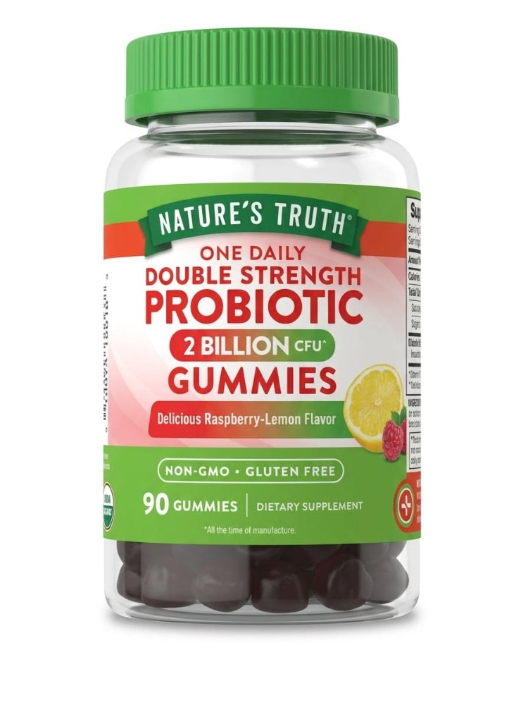 PROBIOTICO DE DOBLE POTENCIA 2BILLION DE UFC FRASCO X 90 GOMITAS NATURE´S TRUTH