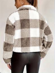 SACO CHURO TEDDY CUADROS L