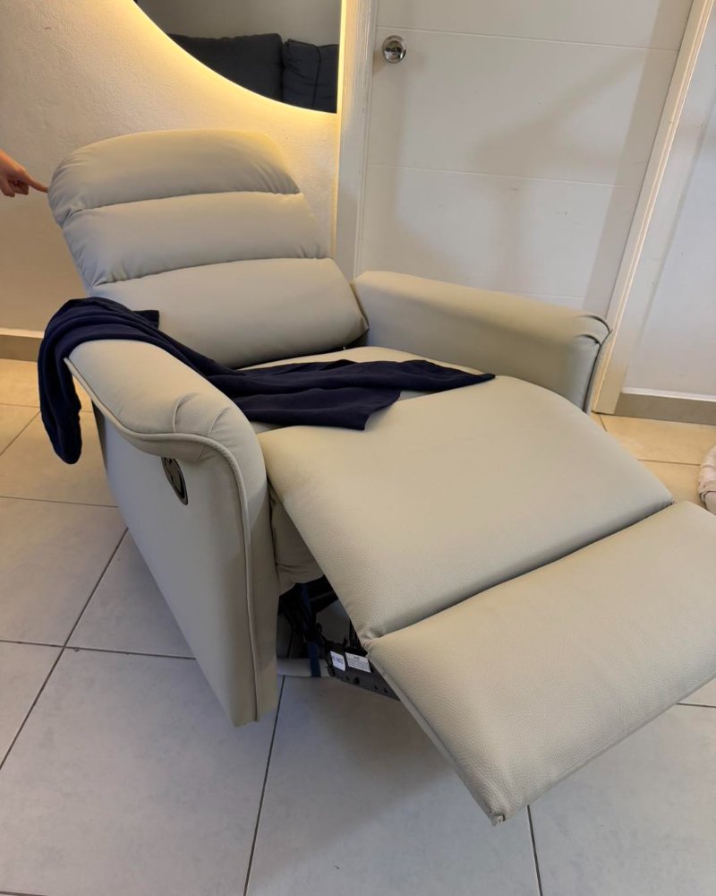Sillon 3 en 1 cuero gris
