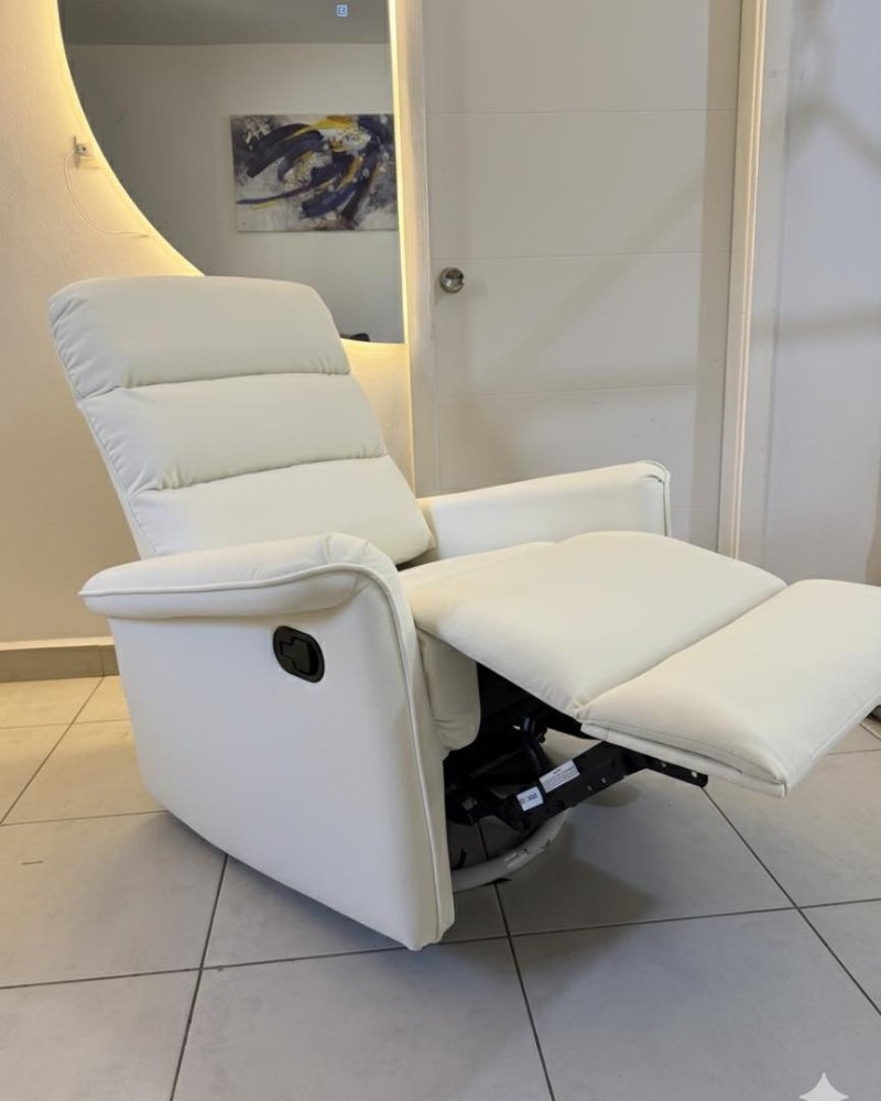 Sillon 3 en 1 cuero crema