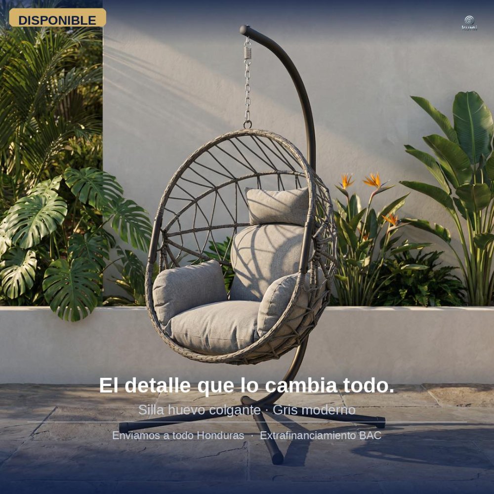Silla colgante gris