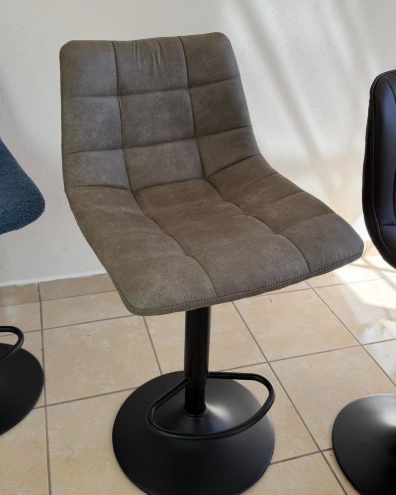Silla bar gris cuadros