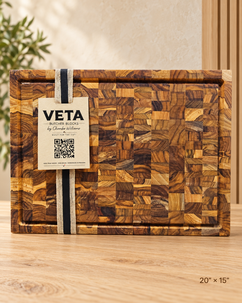 VETA Butcher Block 20" x 15" - Teca End Grain