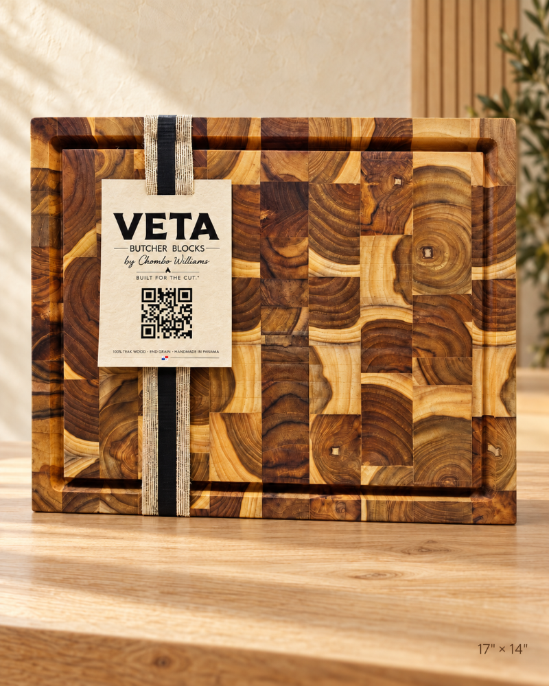 VETA Butcher Block 17" x 14" - Teca End Grain