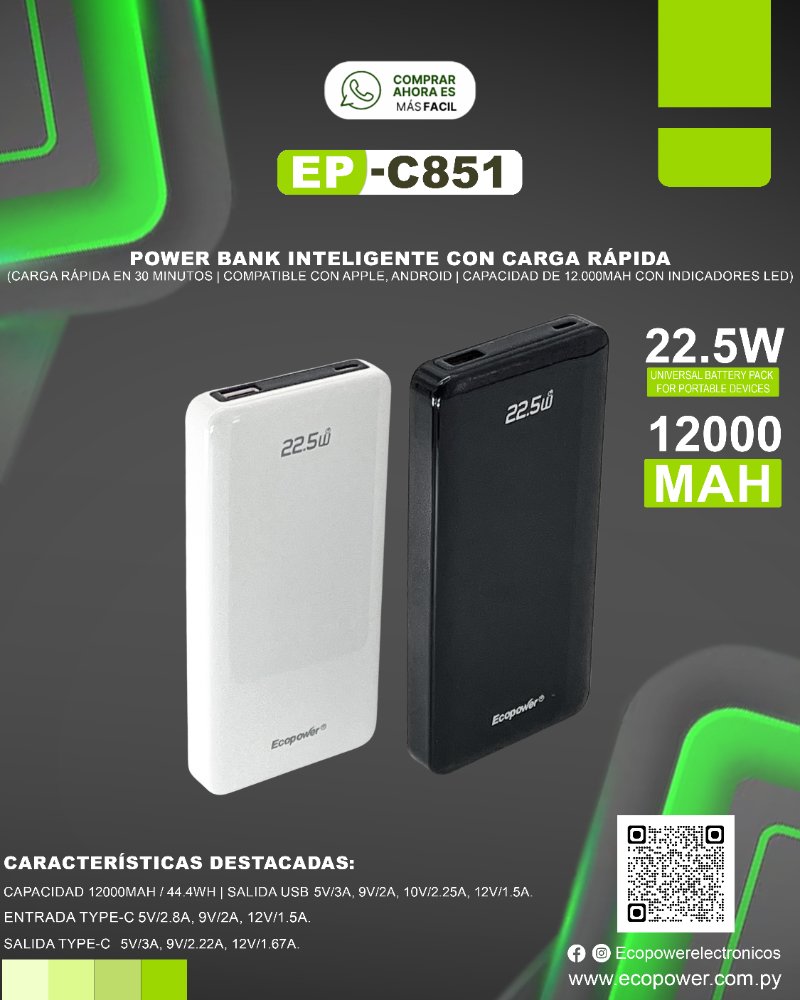 Cargador Portatil EP-C851