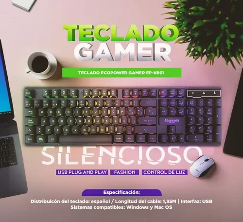 Teclado GAMING ecopower