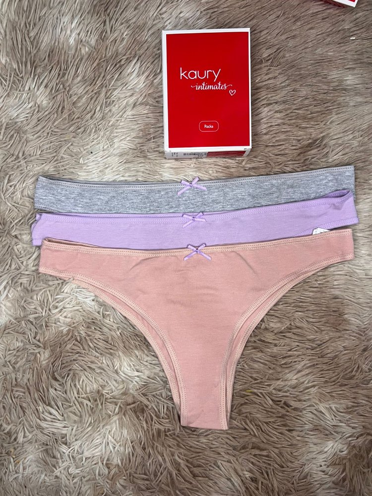 PACK KAURY P111 X3 VEDETINAS DE ALGODÓN