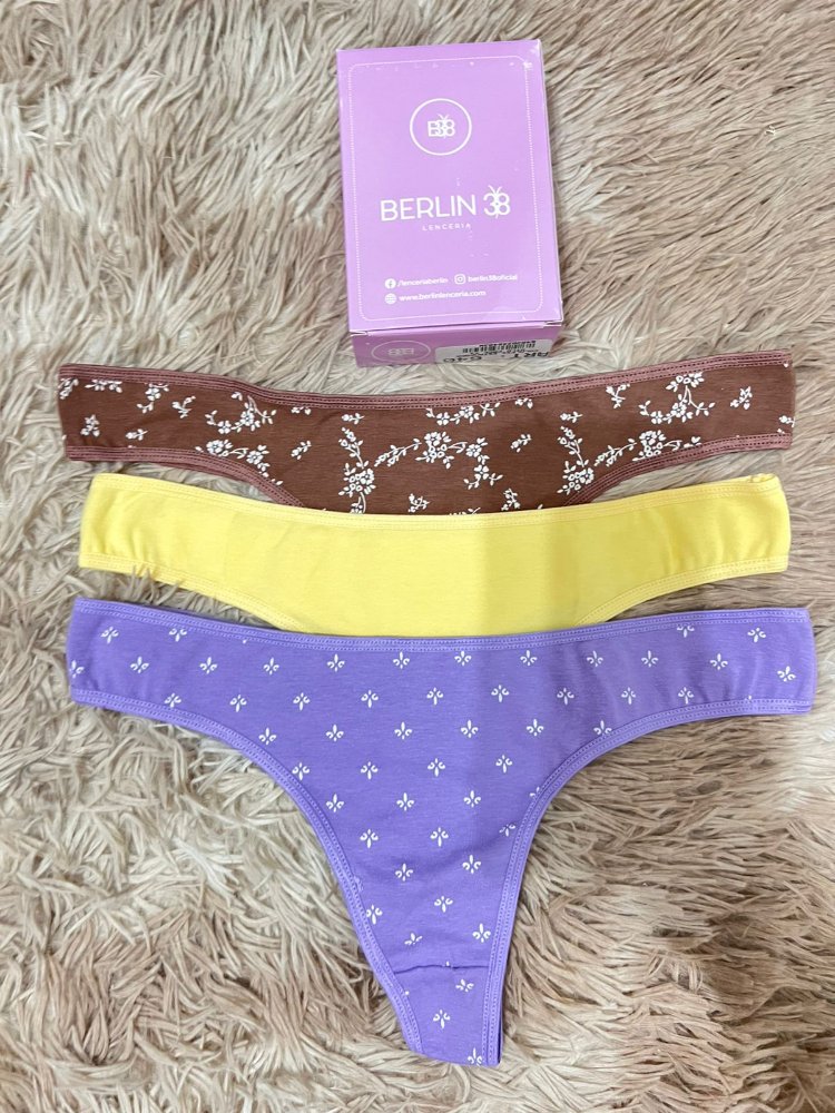 PACK BERLÍN 640 LESS DE ALGODÓN X3 MIX VIOLETA