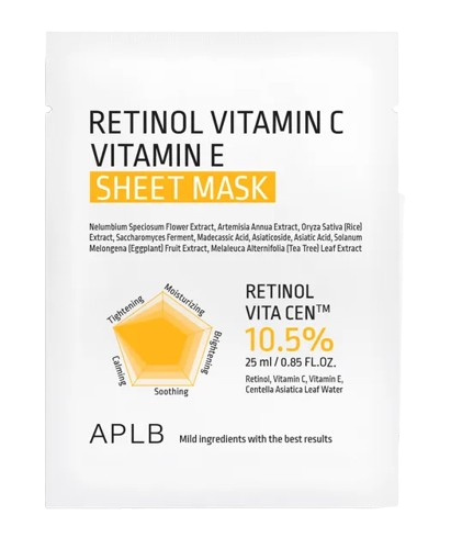 APLB - Retinol Vitamin C Vitamin E Sheet Mask