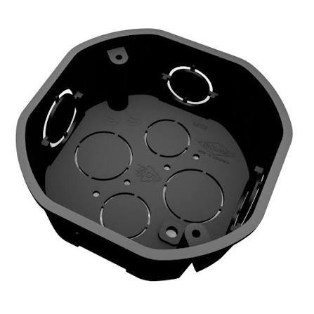 CAJETIN PLASTICO OCTOGONAL NEGRO INDUMA