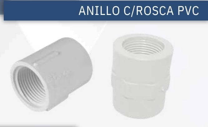 ANILLO C/ROSCA PVC 1/2"