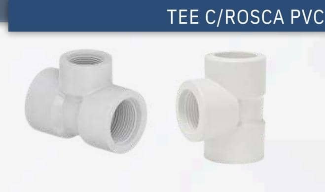TEE C/ROSCA PVC 1/2"