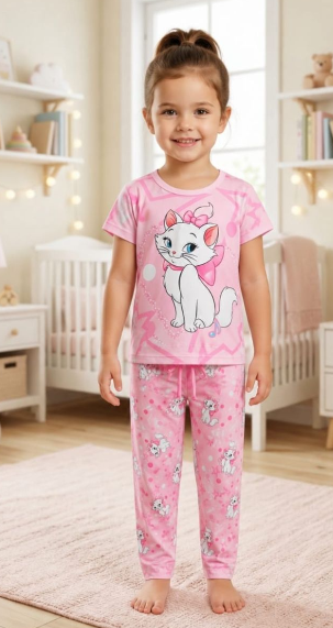 PANTALON LARGO DE NIÑA, PIEL DE DURAZNO