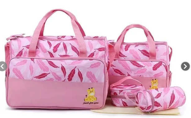 BOLSO MATERNAL 4 PCS ROSADO L2
