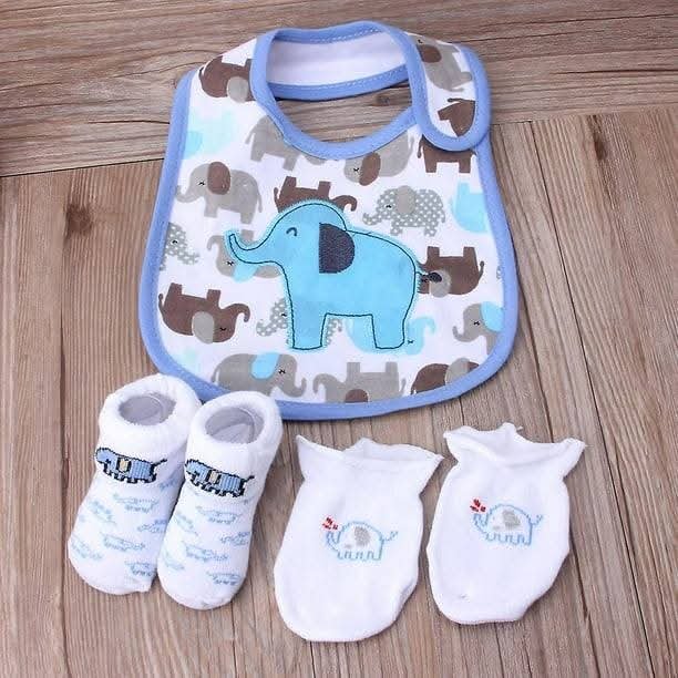 PACK MITONES 3 PCS BABERO AZUL