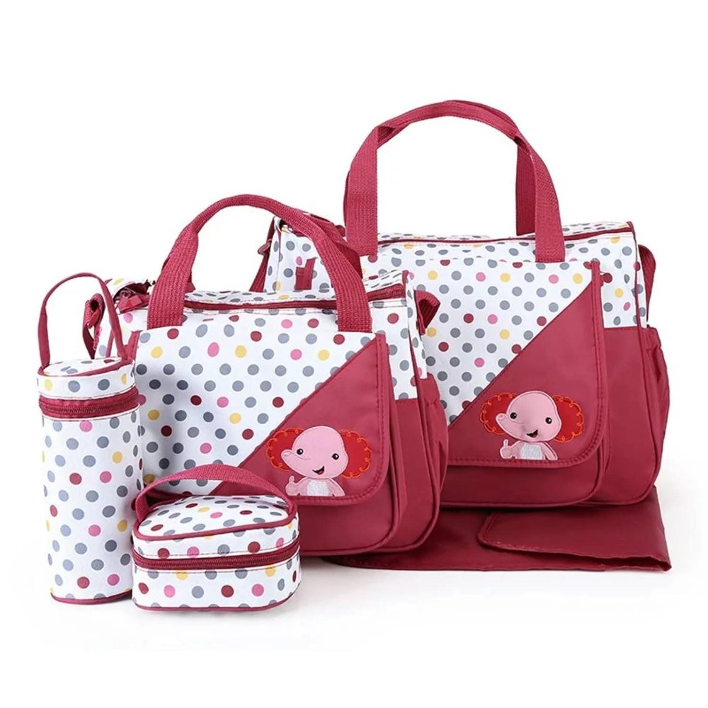 BOLSO MATERNAL 4 PCS ROJO L1
