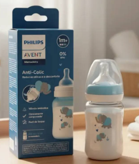 MAMADERA AVENT 260ML AZUL ANTI-COLIC L1