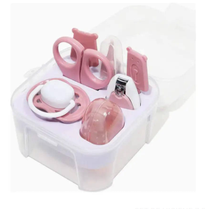 CAJA 7PCS CUIDADO PERSONAL BEBE COLOR ROJO L1