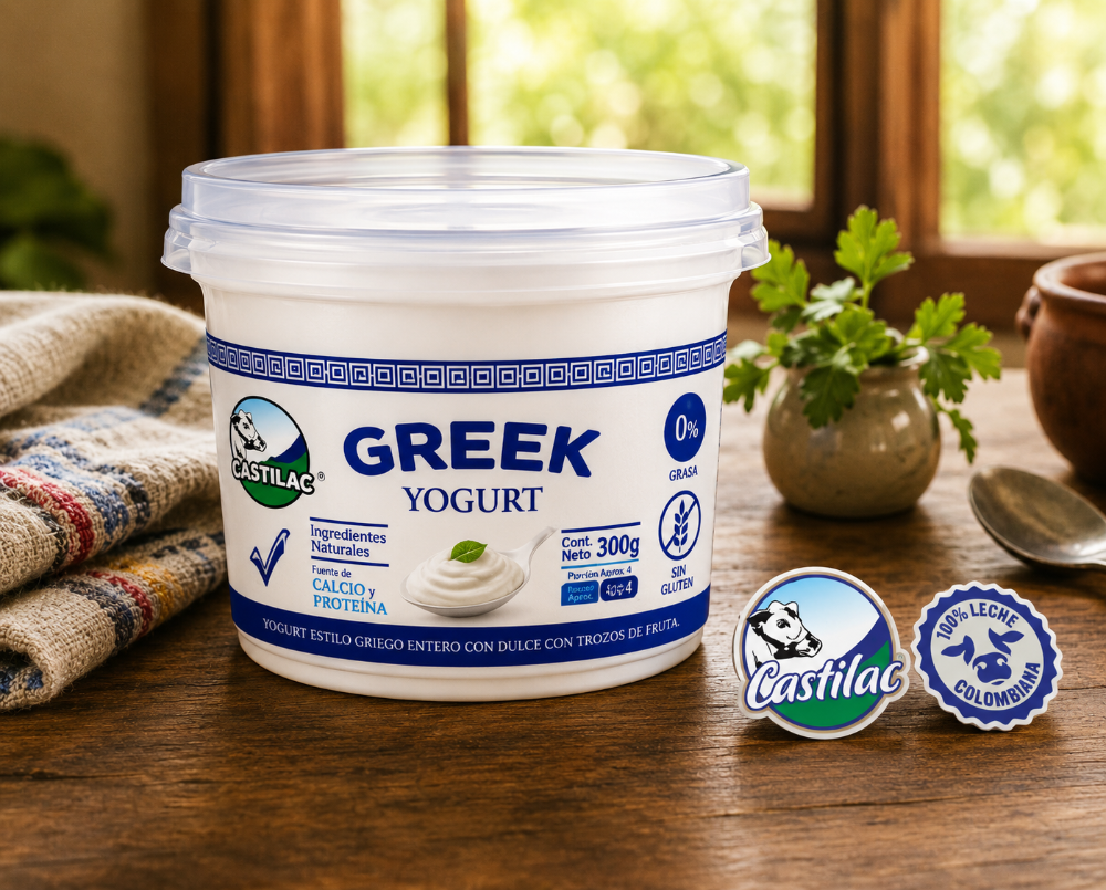 Yogurt griego Natural sin azúcar (300g) - CASTILAC