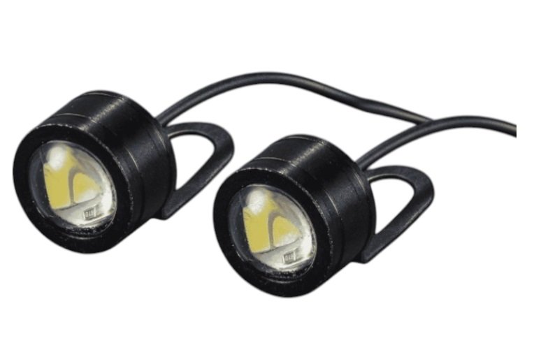 IM06 FARO AUXILIAR LED REDONDO PARA MOTO 12V 2CM 3 LEDS 5W USO FUERA DE RUTA (JUEGO)