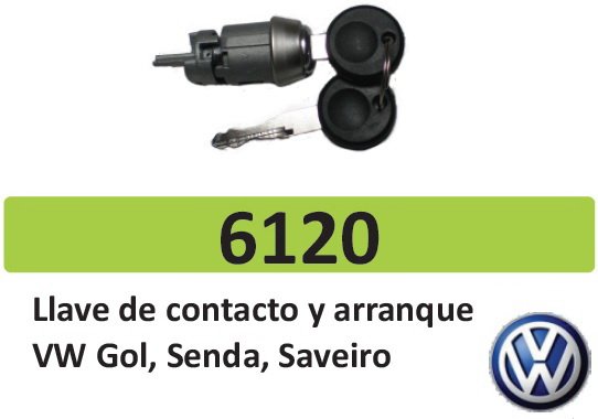 6120VMV LLAVE CONTACTO Y ARRANQUE VW GOL SENDA SAVEIRO