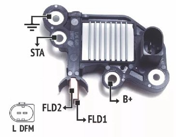 vrb-220701 REGULADOR ALTERNADOR VW GOL VOYAGE UP NEW BEETLE SAVEIRO POLO GOLF FOX TREND KOMBI 06