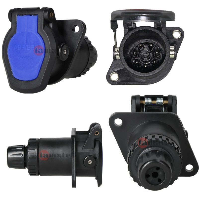 26562 FICHA 7 VIAS PARTE FIJA LINEA PESADA UNIVERSAL 24V REFORZADO PARA ABS Y EBS NORMA ISO 7638