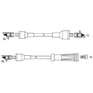 10025GEN CABLE BUJIA RENAULT 4 6 12 >80