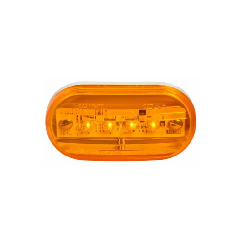 bai1035EAFARO ELECTRONICO OVAL CHICO 4 LED 12V 24V AMBAR POR UNIDAD