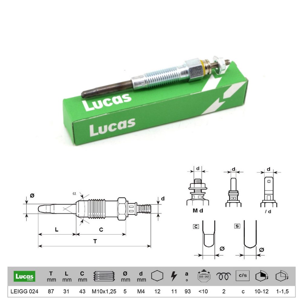 leigg024 BUJIA INCANDESCENTE TOYOTA 4-RUNNER 2.4TD DYNA 100 2.5D