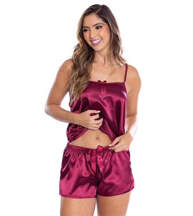 Short unicolor satin XL
