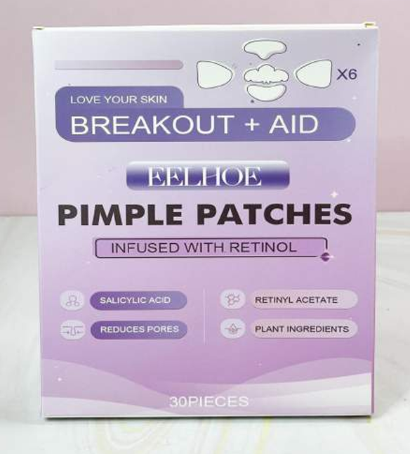 Kit facial de Parches antiacné con retinol x 6 Eelhoe