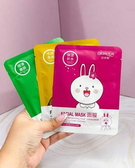 Mascarilla de animalitos en velo Bioaqua