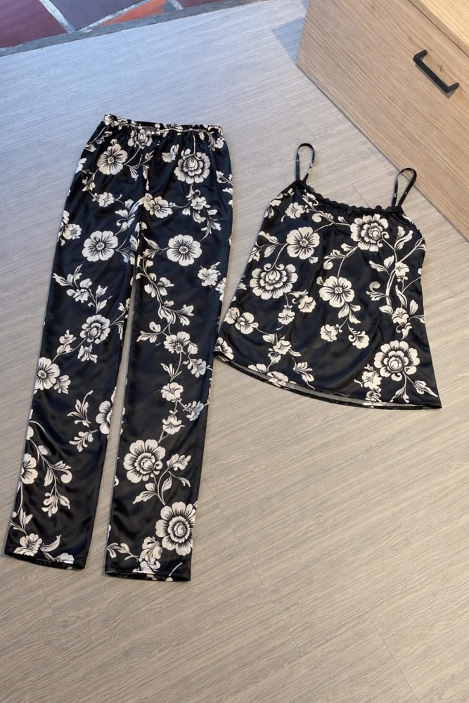 Pantalon estampado satin Talla L