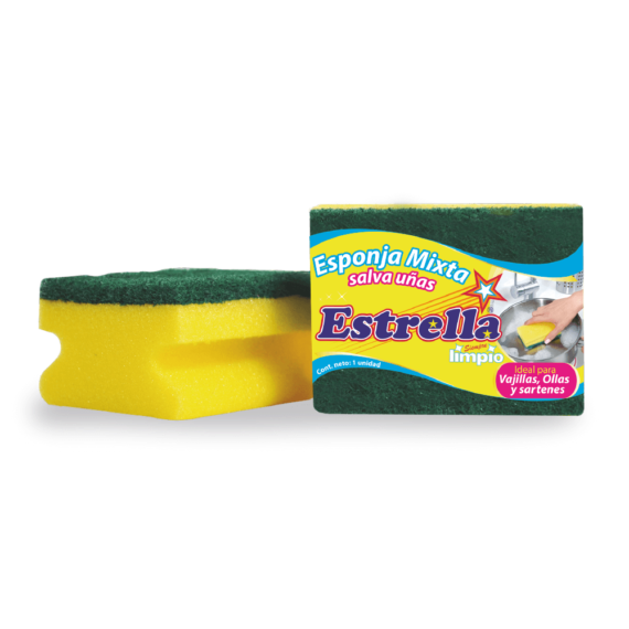 Esponja de Cocina Estrella - Salva Uñas