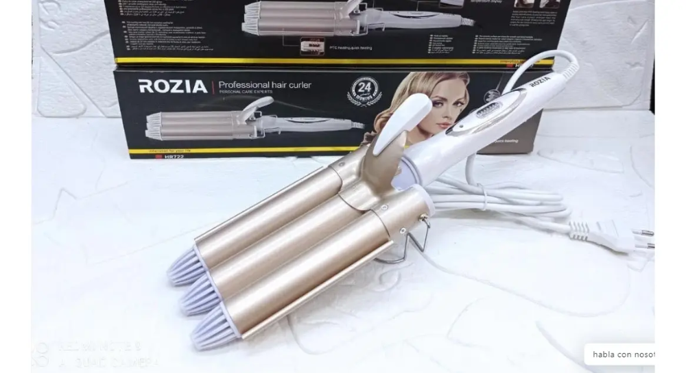 Rizador De Cabello Triple Tenaza Marca Rozia