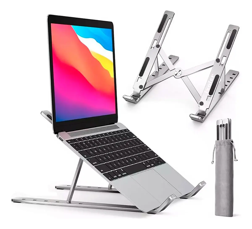 Soporte aluminio pegable para laptop