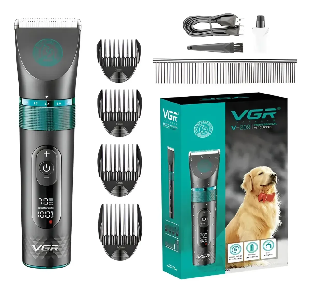 Máquina Cortar Pelo Perros Mascotas Pro Vgr V-209 Usb Ipx7