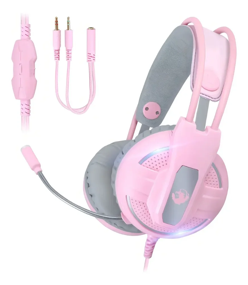 Audifono Long Tao Rosa Gamer